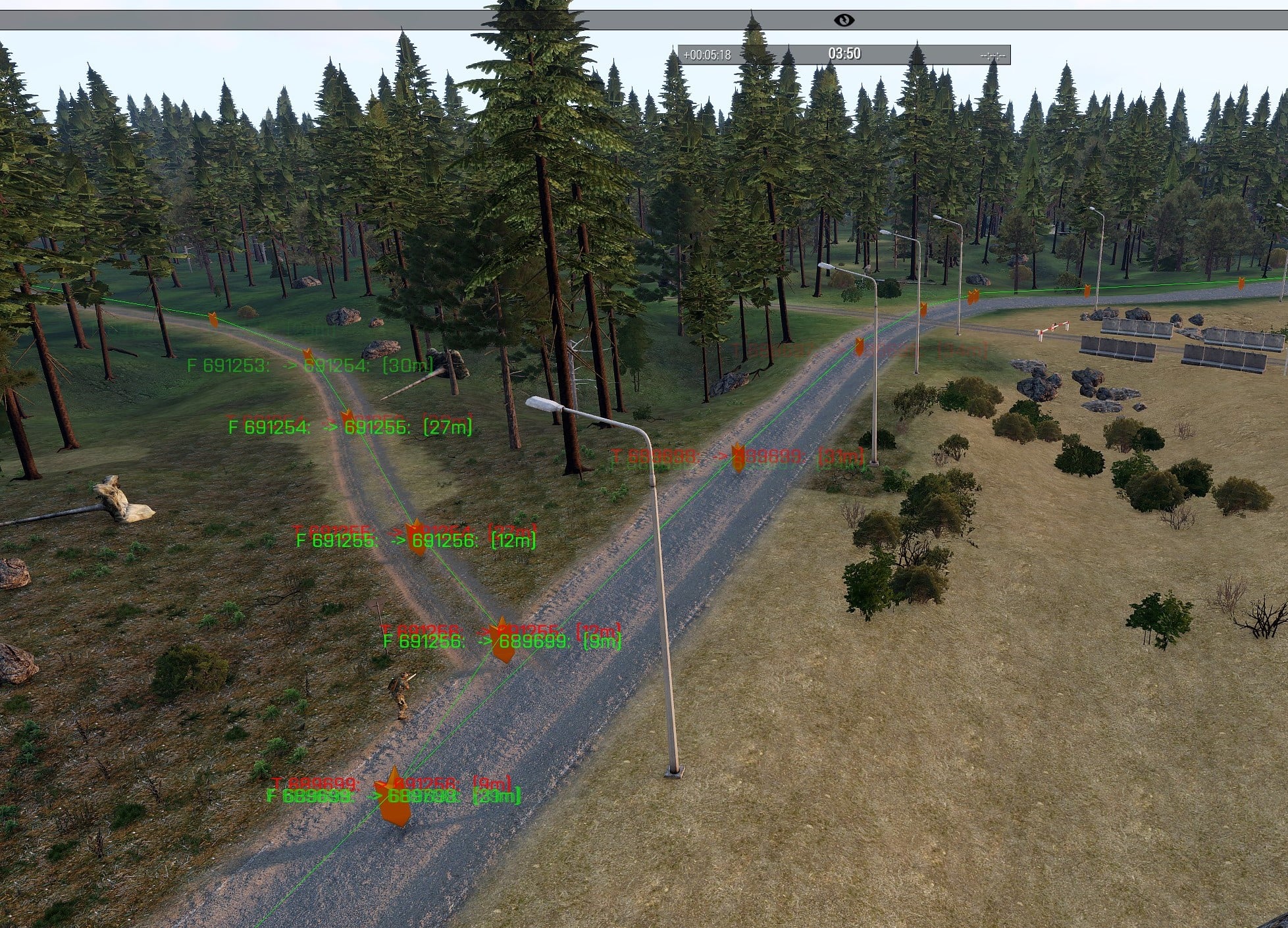 Arma 3 road and terrain network